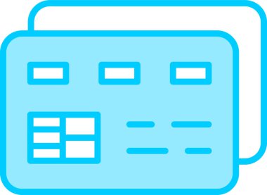 Banka kredi kartı simgesi vektör illüstrasyonu