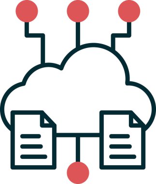 Düz vektör biçiminde gösterilen büyük veriler için web dostu soyut simge.