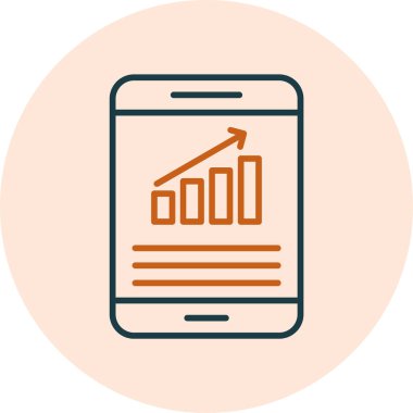 Cep telefonu. Web simgesi basit illüstrasyon