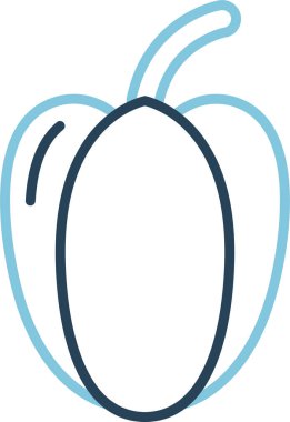 kırmızı biber simgesi, vektör illüstrasyonu 