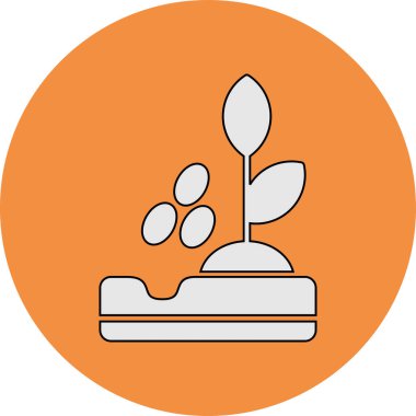 Bitki. Web simgesi basit illüstrasyon 