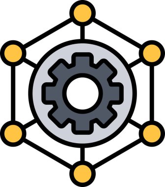 Otomatikleştirilmiş. Web simgesi basit illüstrasyon