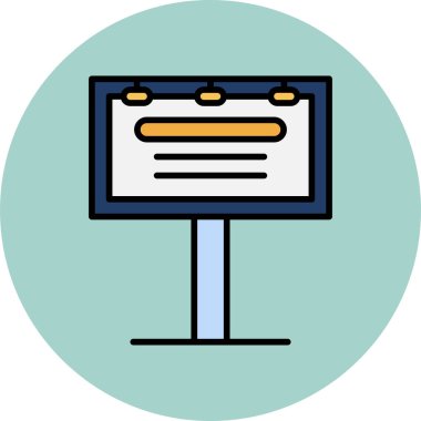 reklam panosu simgesi, vektör illüstrasyonu basit tasarım