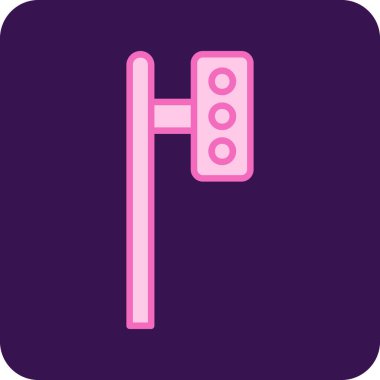 Trafik ışığı web simgesi vektör illüstrasyonu