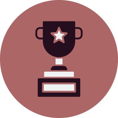 Kupa simgesi, vektör illüstrasyonu basit tasarım