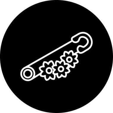 Broş simgesi, vektör illüstrasyonu basit tasarım