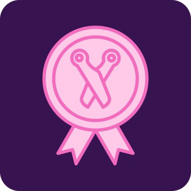 Ödül simgesinin basit doğrusal resmi