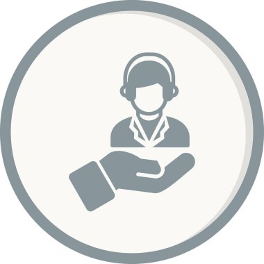 Müşteri hizmet vektör satırı simgesi