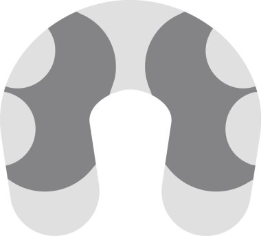  Boyun Yastığı ağ ikonu vektör çizimi 