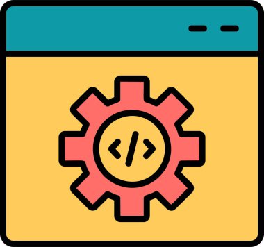 Kod İyileştirme simgesi vektör illüstrasyonu