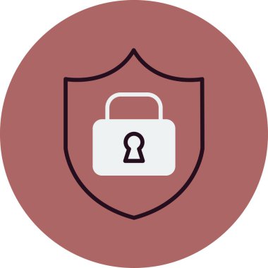 güvenlik simgesi vektör illüstrasyonu  