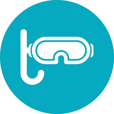 dalış maskesi simgesi vektör çizimi 