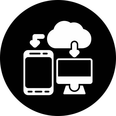 Bulut hizmet vektör satırı simgesi