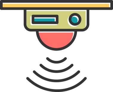 motion sensor web  icon, vector illustration