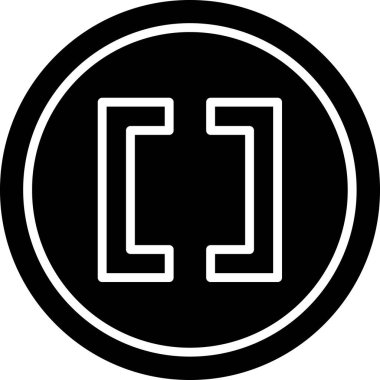 Parantez web simgesi vektör illüstrasyonu