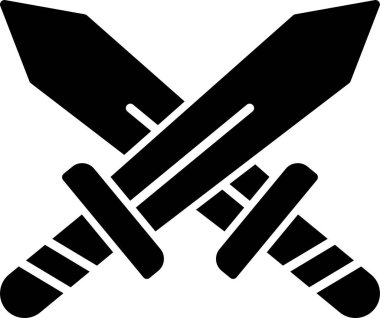 Kılıçlar. Web simgesi basit illüstrasyon