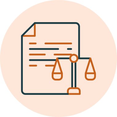 Hukuk. Web simgesi basit illüstrasyon