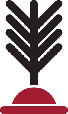 Porsuk ağacı. Web simgesi basit illüstrasyon