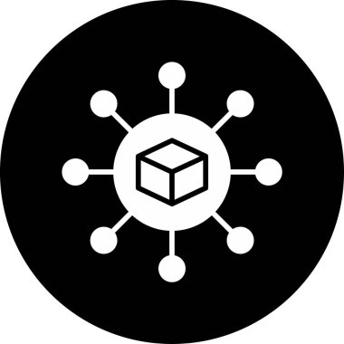 Dağıtım simgesi tasarımının vektör illüstrasyonu