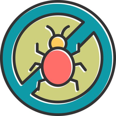 Beyaz Arkaplanda Hata Vektörü Simgesi İzole edilmedi  