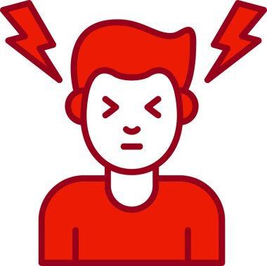 Anksiyete web simgesi vektör illüstrasyonu