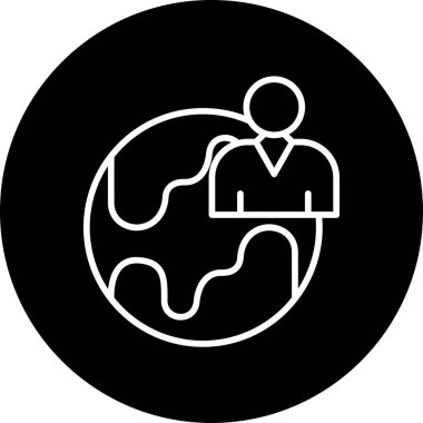 Yeryüzü ikon vektör illüstrasyonu