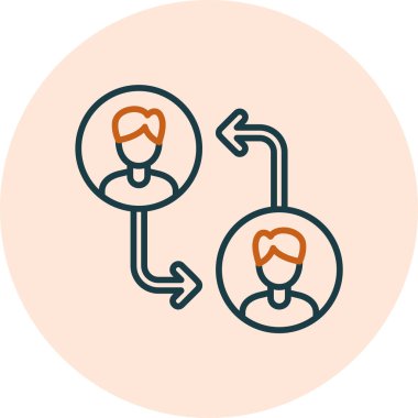 Geri besleme modern simgesinin vektör illüstrasyonu