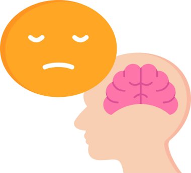 Anksiyete web simgesi vektör illüstrasyonu