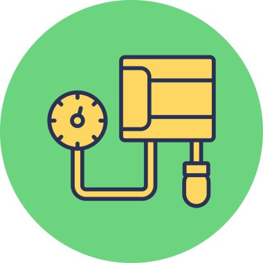 Kan basıncı ölçüm simgesi, sfinometre vektörü