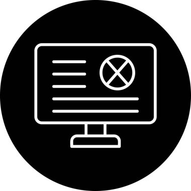 Hata modern simgesinin vektör illüstrasyonu