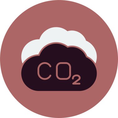 Karbondioksit. Web simgesi basit illüstrasyon