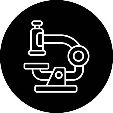 Mikroskop. Web simgesi basit illüstrasyon