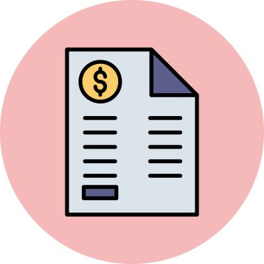 Bill simgesi, vektör illüstrasyonu basit tasarım