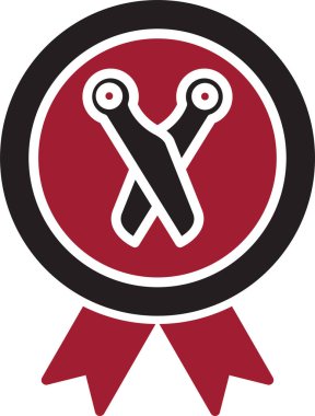 Ödül simgesinin basit doğrusal resmi