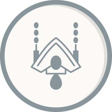 Uzay gemisi simgesi vektörü, görüntü beyaz üzerine izole edildi 