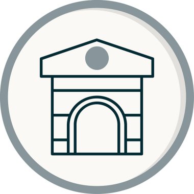 Hayvan barınağı web simgesi, basit vektör illüstrasyonu