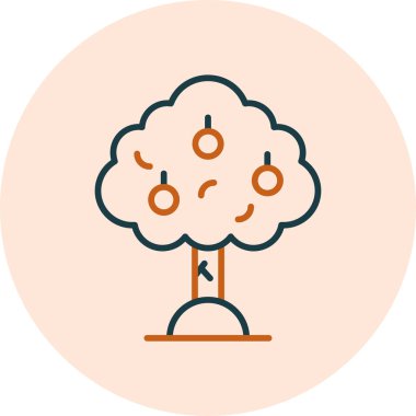 Portakal ağacı. Web simgesi basit illüstrasyon 