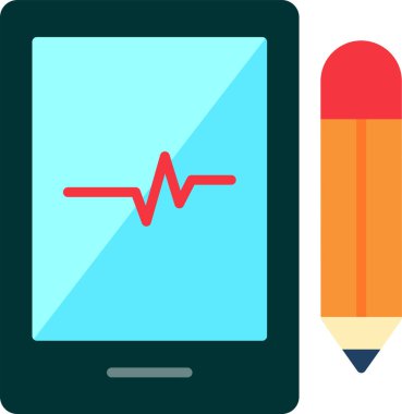 Tablet ikon vektör çizimi 