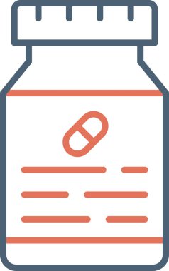 ilaç hapları web simgesi, basit vektör illüstrasyonu 