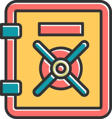 Güvenli Kutu. Web simgesi basit illüstrasyon