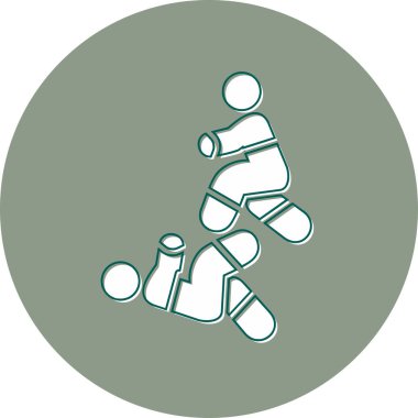 Güreşen ağ simgesi vektör illüstrasyonu