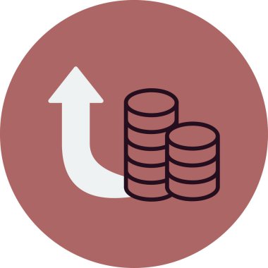 Enflasyon. Web simgesi basit illüstrasyon