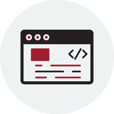 Web Yazılım simgesi, vektör illüstrasyonu