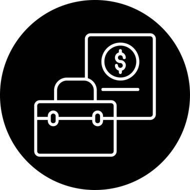 Portföy web simgesi vektör illüstrasyonu