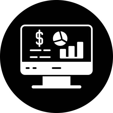 Veri Analizi işi ve finans ikonu vektör illüstrasyonuName