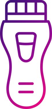 Elektrikli Ustura 'yı hazırlıyorum. Web simgesi illüstrasyonu