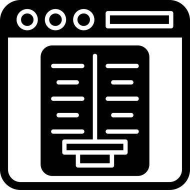 karşılaştırma web simgesi, basit vektör illüstrasyonu