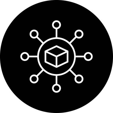 Dağıtım simgesi tasarımının vektör illüstrasyonu