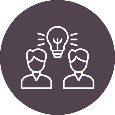 Beyin fırtınası. Web simgesi basit tasarım