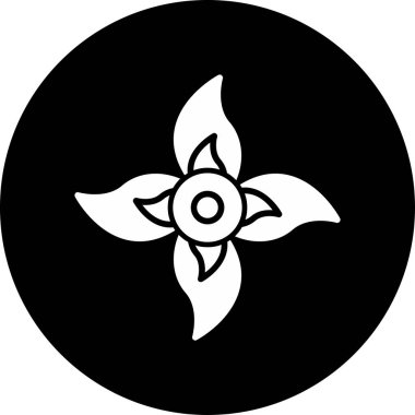 Plumeria çiçek simgesi, vektör illüstrasyonu